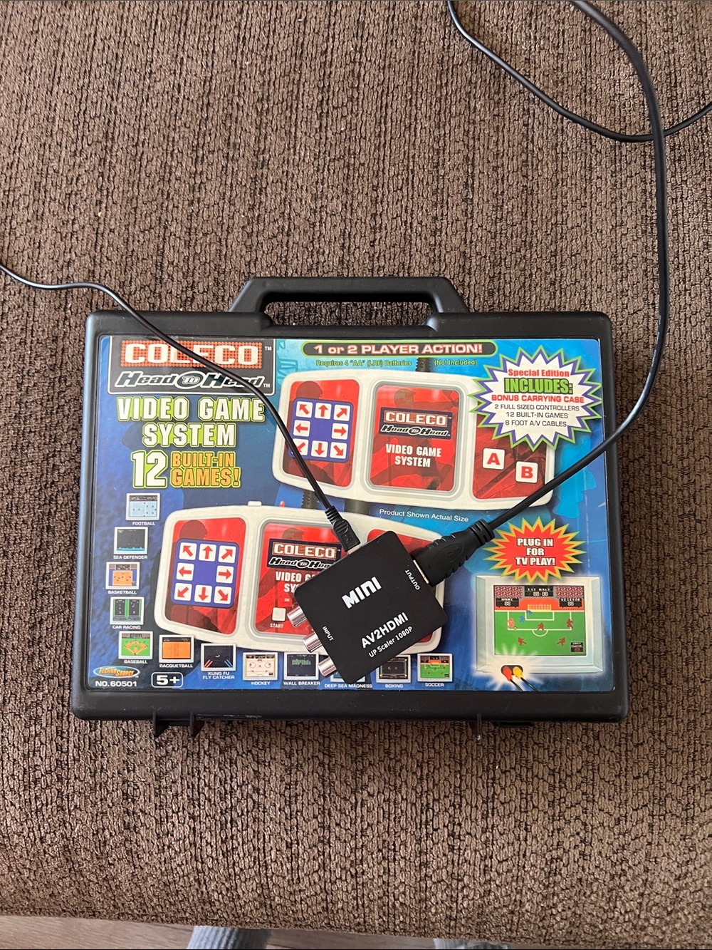 Coleco Head to Head Video Game System with AV to HDMI converter